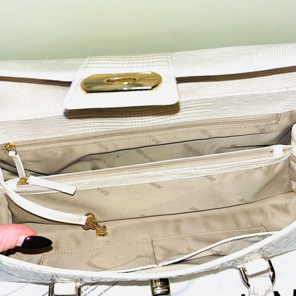 Brahmin Dayan Sea Salt White Carman handbag MSRP $375 - Picture 9 of 13